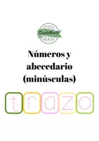 Vista previa - Hojas de trabajo - TRAZO de Abecedario (minúsculas) y números - Portada