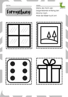 Vorschau - Arbeitsblätter - Materialpaket GEOMETRISCHE FORMEN ANFANG 🟡🔺🟥🟩 - Seite 1