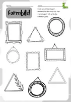 Vorschau - Arbeitsblätter - Geometrische Formen ausmalen 🟡🔺🟥🟩 - Seite 2