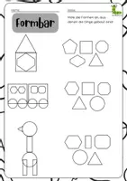 Vorschau - Arbeitsblätter - Geometrische Formen ausmalen 🟡🔺🟥🟩 - Seite 3