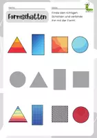 Vorschau - Arbeitsblätter - 2D Geometrische Formen Anfangsunterricht 🟡🔺🟥🟩 - Seite 1