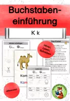 Vorschau - Arbeitsblätter - Buchstabeneinführung K/ k Geschichte Übungen differenziert - Deckblatt
