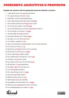 Vista previa - Hojas de trabajo - POSSESSIVE ADJECTIVES & PRONOUNS – Worksheet - página 2
