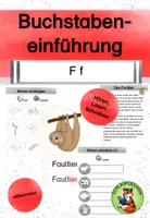 Vorschau - Arbeitsblätter - Buchstabeneinführung F f Geschichte Übungen differenziert - Deckblatt