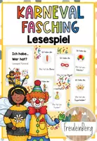 Vorschau - Spiele - Karneval Fasching - Lesespiel - Ich habe... Wer hat? - Deckblatt