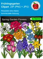 Vorschau - Poster - Frühlingsblumen Garten Clipart Grafiken, Blumen - Deckblatt