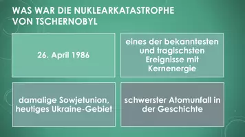 Vorschau - Präsentationen/Tafelbilder - Die Nuklearkatastrophe von Tschernobyl (Präsentation und H5P) - Seite 1