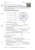 Vorschau - Arbeitsblätter - Das Kern-Hülle-Modell des Atoms von Ernest Rutherford - Deckblatt