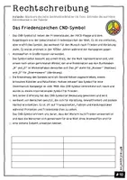 Vorschau - Arbeitsblätter - Arbeitsblatt Rechtschreibung "Friedenszeichen" (10 Fehler finden) #10 - Seite 1