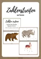 Vorschau - Spiele - Spiel Zahlen sortieren mit Tieren - Deckblatt