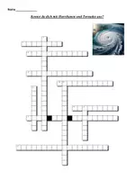 Vorschau - Arbeitsblätter - Hurrikane und Tornados! Kreuzworträtsel - Erdkunde (DE/EN) - Seite 1