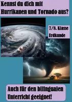 Vorschau - Arbeitsblätter - Hurrikane und Tornados! Kreuzworträtsel - Erdkunde (DE/EN) - Deckblatt