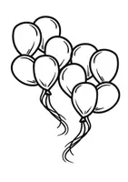 Vorschau - Arbeitsblätter - Luftballon, Ausmalbild, Luftballone zum Ausmalen, Malvorlage, Dekorieren, Kreativ - Seite 1