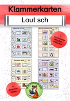 Vorschau - Arbeitsblätter - Klammerkarten Laut sch Buchstabeneinführung - Deckblatt