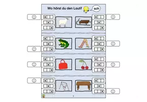 Vorschau - Arbeitsblätter - Klammerkarten Laut sch Buchstabeneinführung - Seite 2