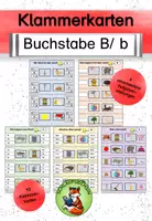 Vorschau - Arbeitsblätter - Klammerkarten B/ b Buchstabeneinführung - Deckblatt