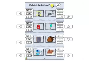 Vorschau - Arbeitsblätter - Klammerkarten Laut ch Buchstabeneinführung - Seite 2