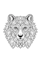 Vista previa - Manualidades / Dibujos para colorear - Mandalas - cabeza de animal 3 - página 2
