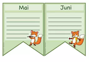 Vorschau - Poster - Geburtstagskalender Fuchsklasse als Wimpelkette Füchse Grundschule - Seite 3