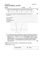 Vorschau - Klassenarbeiten - Klassenarbeit lineare Funktionen - Seite 1