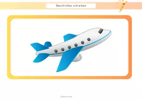 Vorschau - Präsentationen/Tafelbilder - Geschichten schreiben Flugplan Aufbau - Seite 1
