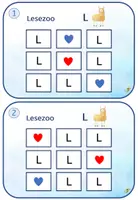 Vorschau - Fördermaterial/Inklusion - Lesezoo- 10 Lesekarten/Leseteppiche zum Laut L + Vokal - Seite 2