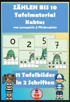 Vorschau - Poster - Zählen bis 10 und simultane Mengenerfassung - Tafelmaterial Kaktus - Deckblatt