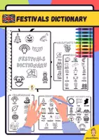 Vista previa - Hojas de trabajo - Festivals dictionary to colour - Portada