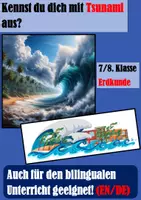 Vorschau - Arbeitsblätter - Tsunami! Kreuzworträtsel - Erdkunde (DE/EN) - Deckblatt