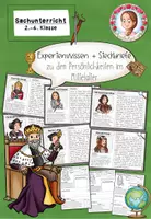 Vorschau - Stationenlernen - Mittelalter Persönlichkeiten | Wissenskartei Sachunterricht - Deckblatt