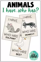 Aperçu - Jeux - Animals I HAVE... WHO HAS? - Page de couverture