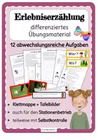 Vorschau - Arbeitsblätter - Erlebniserzählung SCHRITT für SCHRITT differenziert - Deckblatt