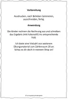 Vorschau - Stationenlernen - Kopfrechnen im ZR 20 - Aufgabenkarten Eisbär - Seite 1
