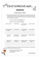 Vorschau - Arbeitsblätter - Find someone who... CARNIVAL (Karneval/Fasching) - going-to-future - Seite 2