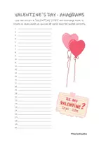 Vorschau - Arbeitsblätter - Valentine´s Day (anagrams) - warm-up - Seite 1