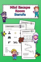 Vorschau - Arbeitsblätter - Mini Escape Room -Berufe- Deutsch Klasse 1 - Deckblatt