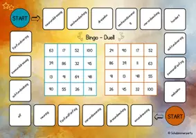 Vorschau - Spiele - Bingo-Duell Zahlwörter ZR 100 (3 Niveaus) - Seite 3