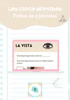 Vista previa - Hojas de trabajo - Los cinco sentidos - Portada
