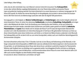 Vorschau - Stationenlernen - Farbenportfolio - Seite 1