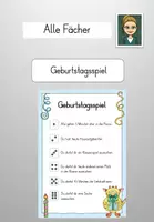 Vorschau - Poster - Geburtstagsspiel Plakat - Deckblatt
