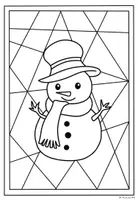Vorschau - Mal- und Bastelvorlagen - Ausmalbilder Winter - Seite 1