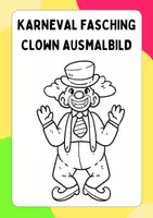 Vorschau - Mal- und Bastelvorlagen - Clown Ausmalbilder Karneval Fasching , zum Ausmalen, Ausmalbild, Ausmalbilder, Kunst, gratis, kostenlos - Deckblatt