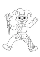 Vorschau - Mal- und Bastelvorlagen - Clown zum Ausmalen Karneval Fasching , zum Ausmalen, Ausmalbild, Ausmalbilder, Kunst, gratis, kostenlos - Seite 1