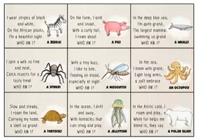 Vista previa - Juegos / Gamificación - Animal RIDDLES - Reading skills activity - página 3