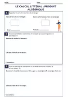 Aperçu - Feuilles d'exercices - Activité de manipulation sur le calcul littéral ! - Page 2