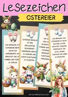 Vorschau - Mal- und Bastelvorlagen - Lesezeichen mit Sprüchen über Ostereier bemalen - Seite 2