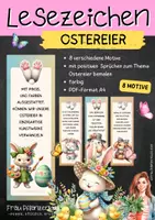 Vorschau - Mal- und Bastelvorlagen - Lesezeichen mit Sprüchen über Ostereier bemalen - Seite 3