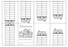 Vorschau - Arbeitsblätter - Mini-Faltheft Zahlenhäuser 🏠 Automatisierung der Zahlzerlegung 📖 Minibuch - Seite 3