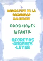 Vista previa - Tarjetas / Manipulativos - NORMATIVA - C. VALENCINA - OPOSICIONES INFANTIL - Portada