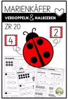 Vorschau - Arbeitsblätter - Verdoppeln und Halbieren - Marienkäfer ZR 20 - Deckblatt